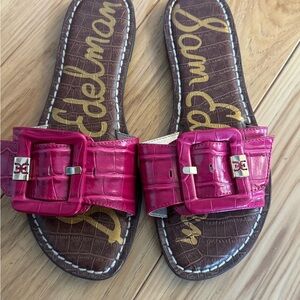 Sam Edelman Super Adorable Pink Leather Slides
